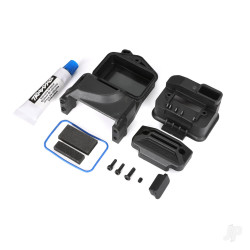 Traxxas Box, receiver (sealed) (servo mount)/ foam (2)/ access plug/ 3x10mm BCS (1)/ 2.5x8mm CS (2)/ 3x4mm GS/ silicone grease 6424X