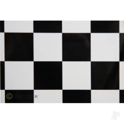 Oracover 2m ORACOVER Fun-5 Large Chequered, White + Black (60cm width) 491-010-071-002