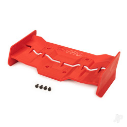 Traxxas Wing, red/ 4x12mm FCS (4) 7821R
