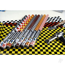 Oracover 2m ORACOVER Fun-4 Small Chequered, Cadmium Yellow + Red (60cm width) 44-033-023-002