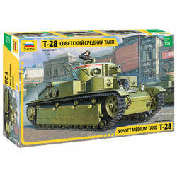 ZVEZDA T-28 Medium Tank 3694 1:35 Tank Model Kit