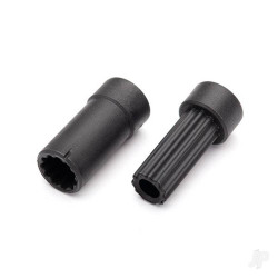Traxxas Half shafts, center (internal splined, extra Short (1pc) / external splined, extra Short (1pc)) (plastic parts only) 8850