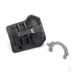 Traxxas Differential cover, TRX-6 Rear (black) / T-lock fork (grey) 8847