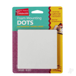 Super Glue Foam Mounting Dots, Double-Sided, .75in Diameter, (48 Dots) 16022