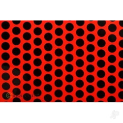 Oracover 2m ORACOVER Fun-1 Polkadots, Red + Black (60cm width) 41-021-071-002