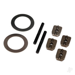 Traxxas Spider gear shaft (2 pcs) / spacers (4 pcs) / 16x23.5x.5 stainless washer (2 pcs) (for #7781X aluminium Differential carrier) 7783X