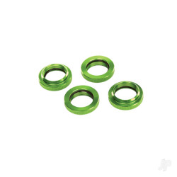 Traxxas Spring retainer (adjuster), Green-anodised aluminium, GTX shocks (4 pcs) (assembled with o-ring) 7767G