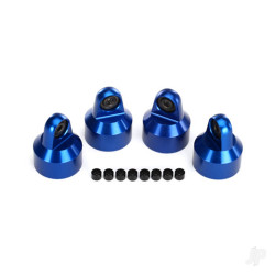 Traxxas Shock caps, aluminium (Blue-anodised), GTX shocks (4 pcs) / spacers (8 pcs) 7764A