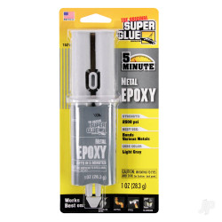 Super Glue 5 Minute Quick Setting Metal Epoxy (1oz, 28.3g) 15212