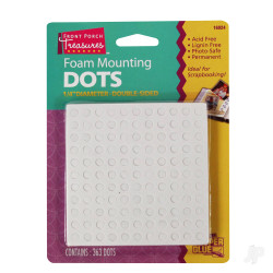 Super Glue Foam Mounting Dots, Double-Sided, .25in Diameter (363 Dots) 16024