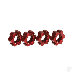 Traxxas Wheel Hubs, hex, aluminium (Red-anodised) (4 pcs) 7756R