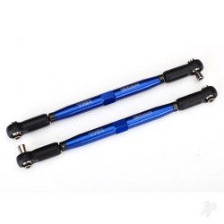 Traxxas Toe links, X-Maxx (TUBES blue-anodised, 7075-T6 Aluminium, stronger than titanium) (157mm) (2) / rod ends, assembled with steel hollow balls (4) / Aluminium wrench, 10mm (1) 7748X