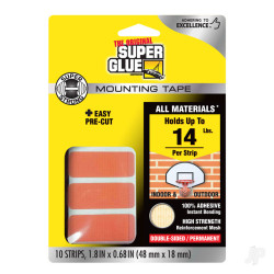 Super Glue Double-Sided Permanent Mounting Strips (10 strips, 48mmx18mm) 11710507