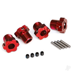 Traxxas Wheel Hubs, splined, 17mm (Red-anodised) (4 pcs) / 4x5 GS (4 pcs) / 3x14mm pin (4 pcs) 8654R
