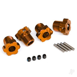 Traxxas Wheel Hubs, splined, 17mm (orange-anodised) (4) / 4x5 GS (4) / 3x14mm pin (4) 8654A
