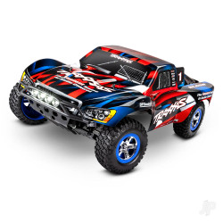 Traxxas Red/Blue Slash 1:10 2WD RTR Electric Short Course Truck (+ TQ 2-ch, XL-5, Titan 550, 7-Cell NiMH, DC charger, LED lights) 58034-61-RBLU