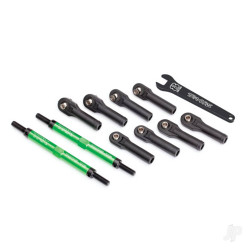 Traxxas Toe links, E-Revo VXL (TUBES green-anodised, 7075-T6 Aluminium, stronger than titanium) (144mm) (2) / rod ends, assembled with steel hollow balls (8) / Aluminium wrench, 10mm (1) 8638G