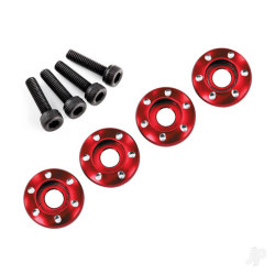 Traxxas Wheel nut washer, machined aluminium, Red / 3x12mm CS (4 pcs) 7668R