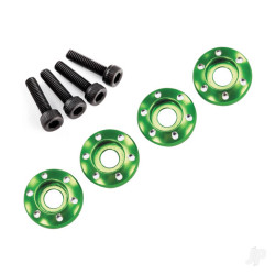 Traxxas Wheel nut washer, machined aluminium, Green / 3x12mm CS (4 pcs) 7668G