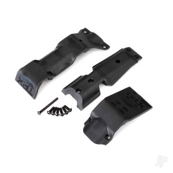 Traxxas Skid plate Set, Front / skid plate, Rear / 3x10 BCS (6 pcs) / 3x30 BCS (1pc) (fits #8629 & 8630 bulkheads) 8637