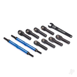 Traxxas Toe links, E-Revo VXL (TUBES blue-anodised, 7075-T6 Aluminium, stronger than titanium) (144mm) (2) / rod ends, assembled with steel hollow balls (8) / Aluminium wrench, 10mm (1) 8638X