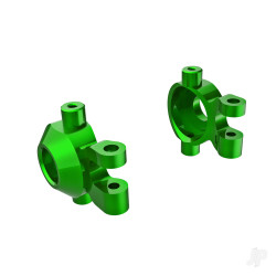 Traxxas Steering blocks, 6061-T6 aluminium (green-anodised) (left & right)/ 2.5x12mm BCS (with threadlock) (2)/ 2x6mm SS (with threadlock) (4) 9737-GRN