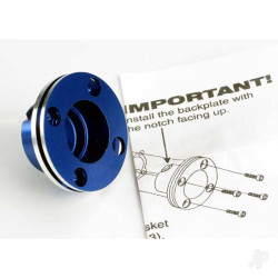 Traxxas Backplate, machined aluminium (Blue-anodised) (requires electric bump starter) (not for use with Nitro Stampede) 4012