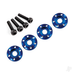 Traxxas Wheel nut washer, machined aluminium, Blue / 3x12mm CS (4 pcs) 7668