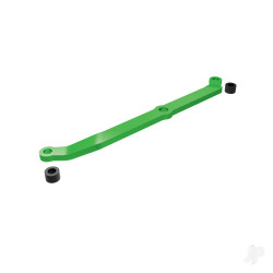 Traxxas Steering link, 6061-T6 aluminium (green-anodised)/ servo horn, metal/ spacers (2)/ 3x6mm CCS (with threadlock) (1)/ 2.5x7mm SS (with threadlock) (1) 9748-GRN