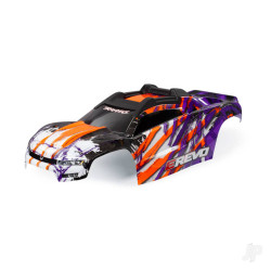 Traxxas Body, E-Revo, purple / window, grille, lights decal sheet (assembled with front & rear body mounts and rear body support for clipless mounting) 8611T