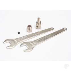 Traxxas Motor coupler, collet style / GS 4x3 SS ( with threadlock) (1pc) / wrench, 10mm (2 pcs) 5761