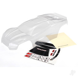 Traxxas Body, E-Revo (clear, requires painting) / window, grille, lights decal sheet 8611