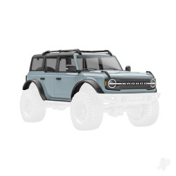Traxxas Body, Ford Bronco, complete, Cactus Gray (includes grille, side mirrors, door handles, fender flares, windshield wipers, spare tire mount, & clipless mounting) 9711-GRAY