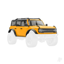 Traxxas Body, Ford Bronco, complete, Cyber Orange (includes grille, side mirrors, door handles, fender flares, windshield wipers, spare tire mount, & clipless mounting) 9711-CYBER