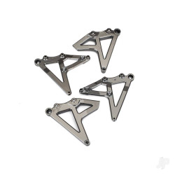 Traxxas Shock mounts, Rear (left & right) (satin black chrome-plated) 8538X