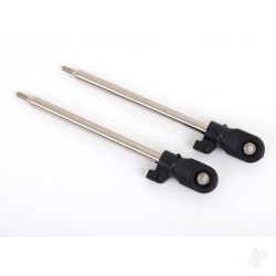 Traxxas Shock shaft, 80mm (GT-Maxx) (steel, chrome finish) (2) (assembled with rod ends and steel hollow balls) 9662