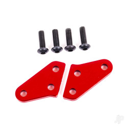 Traxxas Steering block arms (aluminium, red-anodised) (2) (fits #9537 and 9637 steering blocks) 9636R