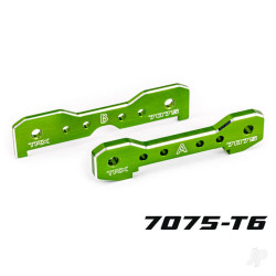Traxxas Tie bars, front, 7075-T6 aluminium (green-anodised) (fits Sledge) 9629G