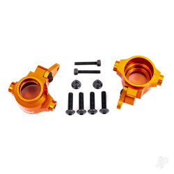 Traxxas Steering blocks, 6061-T6 aluminium (orange-anodised), left & right/ steering block arms (2) 9635T