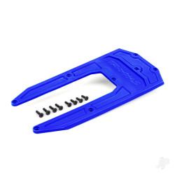 Traxxas Skidplate, chassis, blue (fits Sledge) 9623X