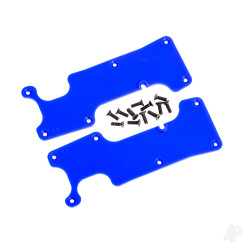 Traxxas Suspension arm covers, blue, rear (left and right) / 2.5x8 CCS (12) 9634X