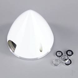 JP 63mm White Spinner (with Aluminium Back Plate) DAC02018