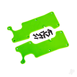 Traxxas Suspension arm covers, green, rear (left and right) / 2.5x8 CCS (12) 9634G