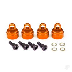 Traxxas Shock caps, aluminium (orange-anodised) (4) (fits all Ultra Shocks) 3767T