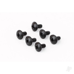 Helion M2.5 Button Head Screws Black (2.5x5mm) Phillips Head 6 pcs A0369
