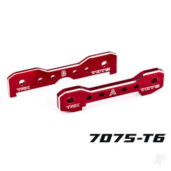 Traxxas Tie bars, front, 7075-T6 aluminium (red-anodised) (fits Sledge) 9629R