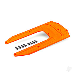 Traxxas Skidplate, chassis, orange (fits Sledge) 9623T