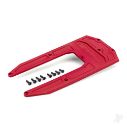 Traxxas Skidplate, chassis, red (fits Sledge) 9623R