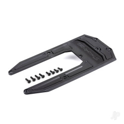 Traxxas Skidplate, chassis, black (fits Sledge) 9623
