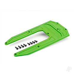 Traxxas Skidplate, chassis, green (fits Sledge) 9623G